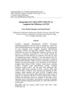 Integration of CAD/CAPP/CAM/CNC to Augment the Efficiency of CIM