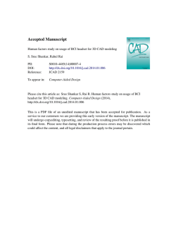 Human factors study on usage of BCI headset for 3D CAD