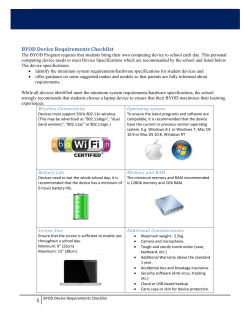 BYO OD Device e Require ements C Checklist