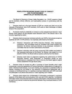 Board Code of Conduct Resolution