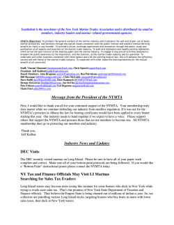 Scuttelbutt Newsletter - New York Marine Trades Association