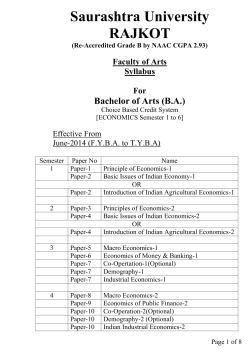 BA(ECONOMICS) - Saurashtra University