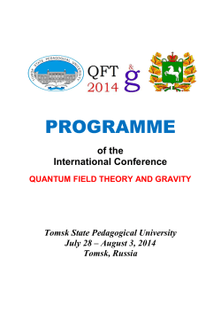 Programme - QFTG 2014