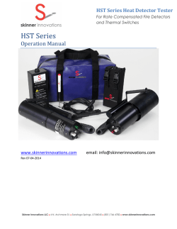 HST Operation Manual - Skinner Innovations