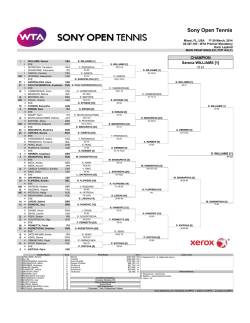 Draw - WTA