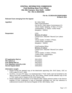 Decision No. CIC/BS/A/2013/000519/4804 dated 26-03
