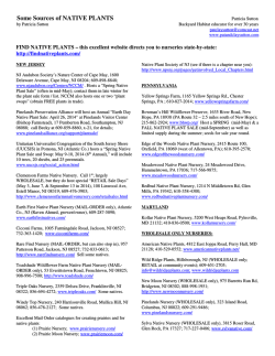 BYH\0-00-Native Plant Sources.wpd