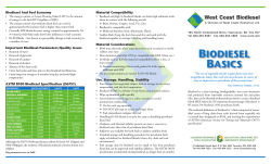 Biodiesel Basics Pamphlet