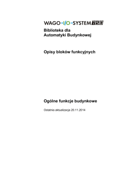 Biblioteka dla Automatyki Budynkowej Opisy bloków