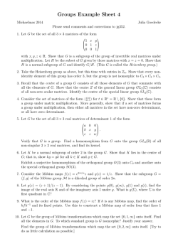 Groups Example Sheet 4