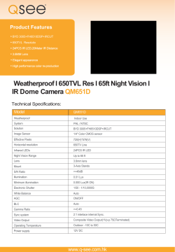 Weatherproof I 650TVL Res I 65ft Night Vision I IR Dome Camera