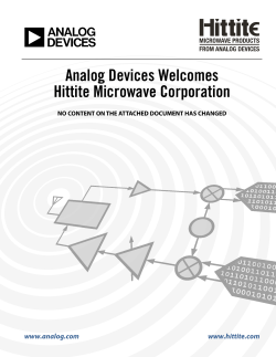 Data Sheet - Hittite Microwave