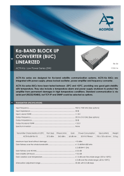 Ka-BAND BLOCK UP CONVERTER (BUC) LINEARIZED