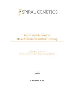 Anchored Assembly: Results from Validation Testing