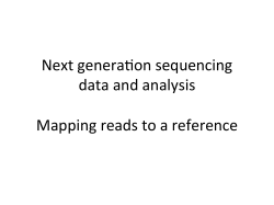 Mapping and aligning NGS data