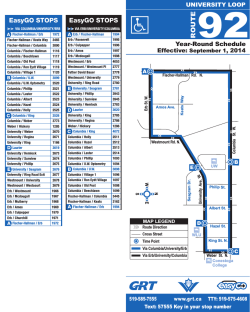 EasyGO STOPS EasyGO STOPS R OUTE 92