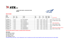 USEC Schedule - NYK Line India