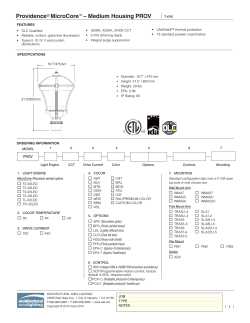 PROV-LED - Architectural Area Lighting