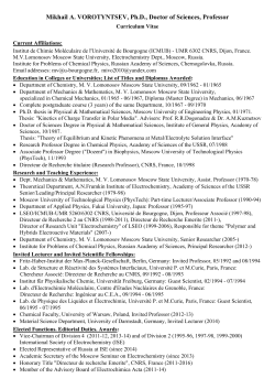 Mikhail A. Vorotyntsev - Department of Electrochemistry