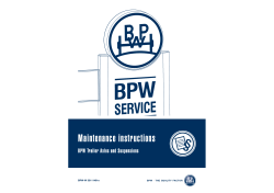 BPW Workshop Manual - BPW Transport Efficiency