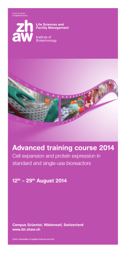 Advanced training course 2014