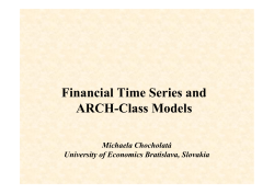 Financial Time Series and ARCH