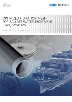 optimized filtration mesh for ballast water treatment (bwt - GKD-USA