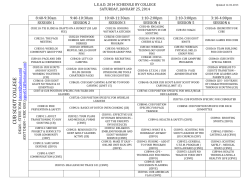 2014 LEAD Schedule