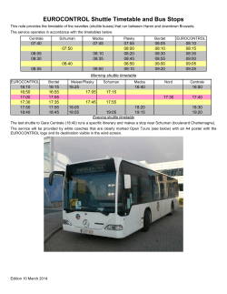 EUROCONTROL Shuttle Timetable and Bus Stops March 2014