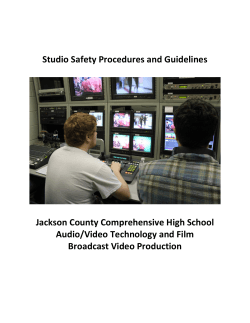 Studio Safety Procedures Guidelines