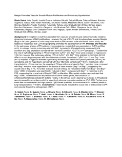 (PDF): Basigin Promotes VCSM Proliferation and Pulmonary HTN