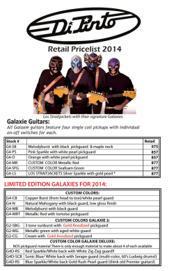 Retail Pricelist 2014