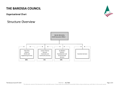 The Barossa Council Organisational Chart as at July 2014