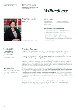 Charlotte Black - Trusts, Tax, Probate and Estate CV