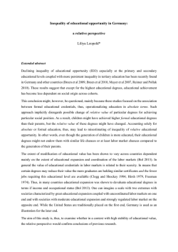Inequality of educational opportunity in Germany: a relative