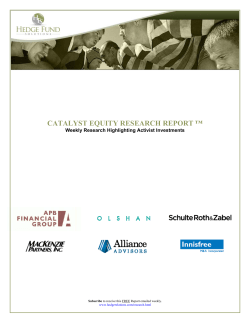 CATALYST EQUITY RESEARCH REPORT ™