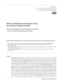 Effect of peripheral muscle fatigue during the testing of