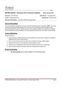 Download Sample Syllabus - Foster School of Business