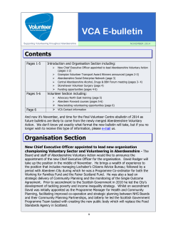 Volunteer Centre E- Bulletin - Aberdeenshire Community Planning