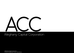 ACC Vision - Alleghany Capital Corporation