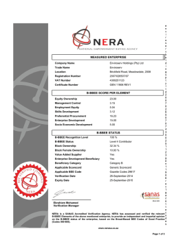 Enviroserv Consolidated detail