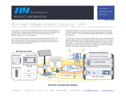 RLH High Voltage Isolation Solutions - HVP