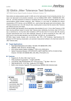 Leaflet of 32 Gbit/s Jitter Tolerance Test Solution