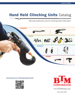 Hand Held Clinching Units Catalog