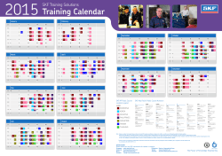 2015 Training Calendar