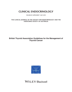 Guidelines for the management of thyroid cancer