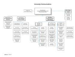 University Communications Organizational Chart