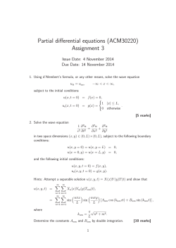 Partial differential equations (ACM30220) Assignment 3