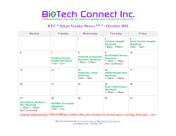 BTC “ Smart Vendor Shows ™ ” - October 2014