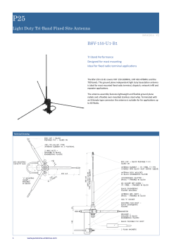 Light Duty Tri-Band Fixed Site Antenna BSV-155-U1-B1